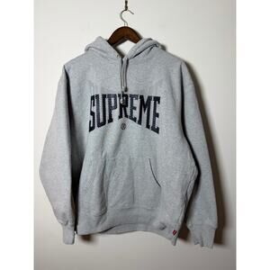 Supreme Rhinestone Shadow Hooded Sweatshirt 'Heather Grey'